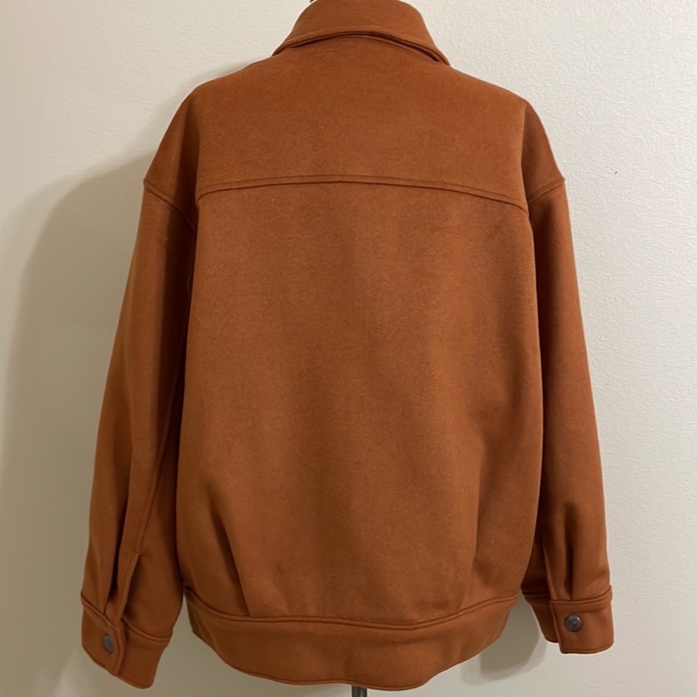 New ANTHROPOLOGIE Levi’s Varsity Trucker Jacket Oversize Wool Quilted Trending - Picture 11 of 14